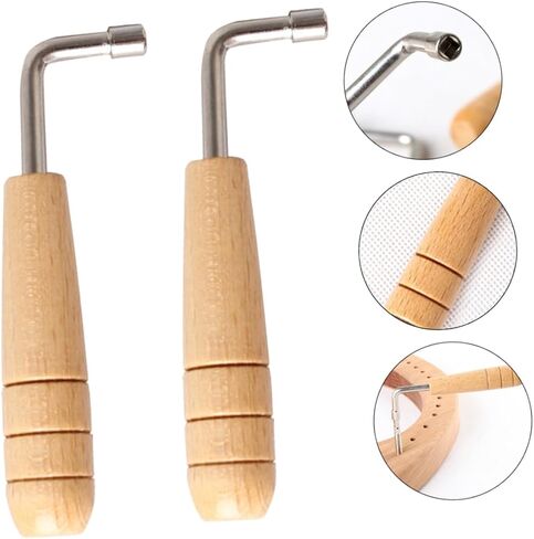 GALPADA 2Pcs Reliable Lyre Harp Tuning Wrench Handheld Tool for Easy String Enhance Sound Quality and Playing Experience Durable Design for Use in Saudi Arabia