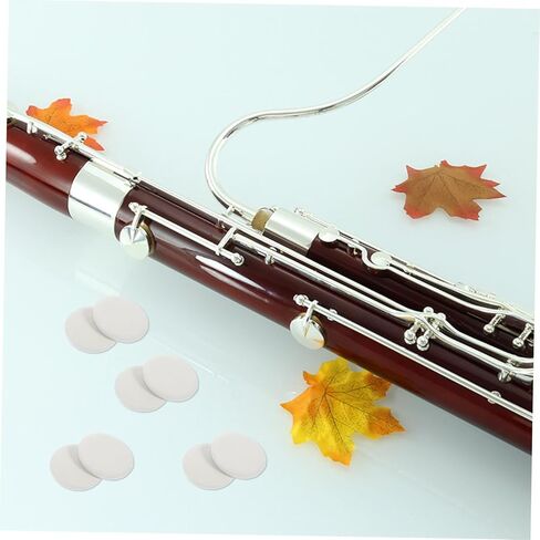 Kisangel 24 قطعة منصات حصيرة لصوت الباسون منصات ثقب مفتوح أجزاء الباسون وسائد الباسون استبدال منصات الباسون الحشو لوازم الباسون جلد الغنم الأبيض in Kuwait