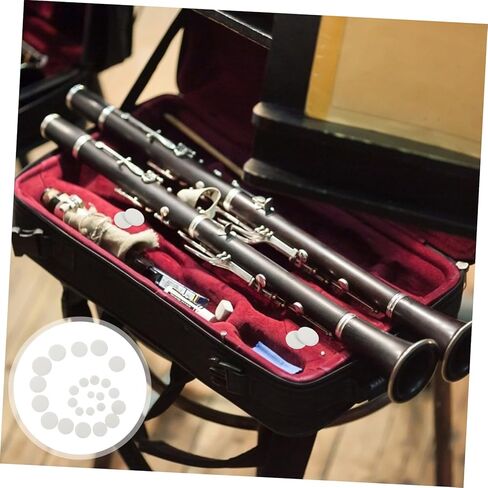 Kisangel 24 قطعة منصات حصيرة لصوت الباسون منصات ثقب مفتوح أجزاء الباسون وسائد الباسون استبدال منصات الباسون الحشو لوازم الباسون جلد الغنم الأبيض in Kuwait