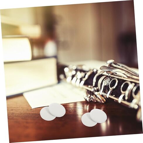 Kisangel 24 قطعة منصات حصيرة لصوت الباسون منصات ثقب مفتوح أجزاء الباسون وسائد الباسون استبدال منصات الباسون الحشو لوازم الباسون جلد الغنم الأبيض in Kuwait