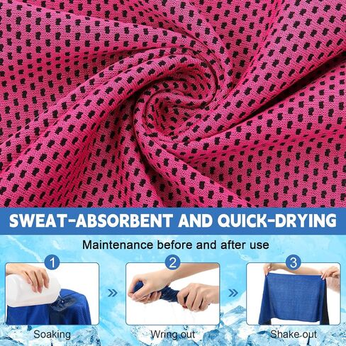 Peryiter 20 Pack Bulk Cooling Towels for Neck and Face Ice Towel Quick Drying Sweat Towels Breathable Portable Yoga Towels with Storage Lanyard Bottle for Fitness Yoga 10 Colors, 35 x 12 Inches in Saudi Arabia