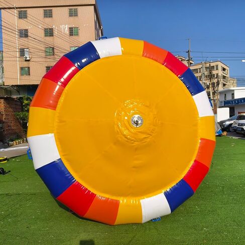 قارب ديسكو قابل للنفخ لـ 6 أشخاص - مادة PVC 10x10FT قابلة للنفخ بالماء UFO أنبوب قارب ديسكو نهري قابل للقطر للألعاب المائية في الهواء الطلق (أبيض + أزرق) in Kuwait