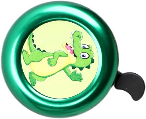 Green Bike Bell with Dinosaur Design - Loud Bicycle Handlebar Bell for Adults - Cute Dino Pattern Cycling Accessory - Easy Install, Weatherproof in Saudi Arabia