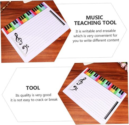 Homoyoyo Music Notation Whiteboard Erasable Staff Cards Dry Erase Board for Music Teachers in Saudi Arabia