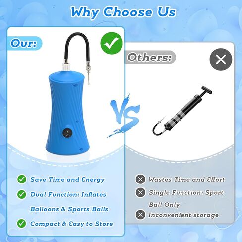 AXHJ Balloon Pump Electric Air Pumps for Long Balloons and Sport Ball, 2-in-1 Electric Air Balloon Pump, Balloon Inflator for Foil Twisty Animal Balloons in Birthday Party for Decorations in Saudi Arabia