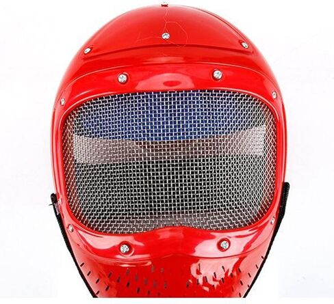Kids Fencing Epee Mask with Chest Protector Lightweight Protective Gear Red 13.78inchx9.84inch for Youth Training in Saudi Arabia