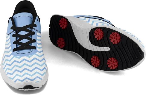 Women's Spikeless Waterproof Golf Shoes – Lightweight, Breathable Sneakers with Coastal Ocean Prints for Golf & Casual Wear in Saudi Arabia