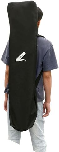 Portable Longboard Skateboard Backpack | 46inches Foldable Long Board Danceboard Travel Carry Bag | Professional for Beginner Longboard Players | Unisex Design for Men, Women, Youth and Adults in Saudi Arabia