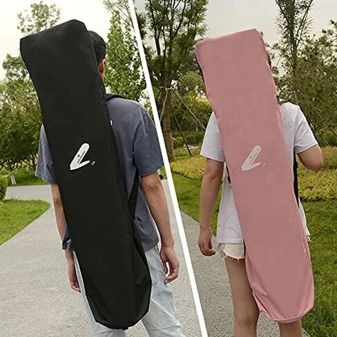 Portable Longboard Skateboard Backpack | 46inches Foldable Long Board Danceboard Travel Carry Bag | Professional for Beginner Longboard Players | Unisex Design for Men, Women, Youth and Adults in Saudi Arabia