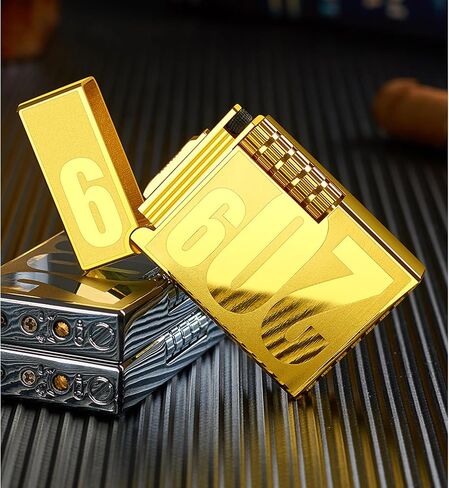 Jet Torch Butane Lighters - Kitchen and Match Gas lighters as Gifts for Men (Free of Butane Gas) (Glod) in Saudi Arabia