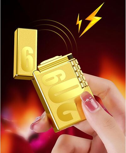 Jet Torch Butane Lighters - Kitchen and Match Gas lighters as Gifts for Men (Free of Butane Gas) (Glod) in Saudi Arabia