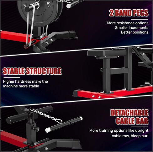 SD01 Seated Dip Machine, 400LBS Strength Training Upper Body Machine with Tricep Dip Press & Cable Bar for Home Gym, Compact Design for Chest, Biceps, and Triceps Workout in Kuwait