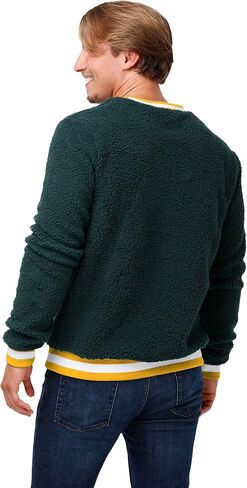 FOCO Men's Standard NFL Logo Sherpa Crewneck Sweater, Team Color in Saudi Arabia