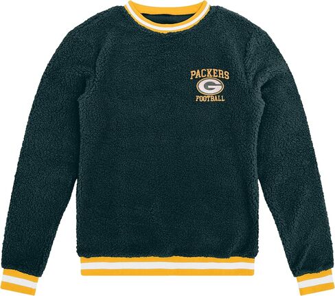 FOCO Men's Standard NFL Logo Sherpa Crewneck Sweater, Team Color in Saudi Arabia