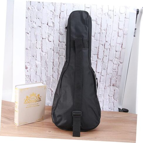 Vaguelly Padded Ukulele Bag for Acoustic Instruments Canvas Case Outer Pocket for Travel and Performance Black in Saudi Arabia