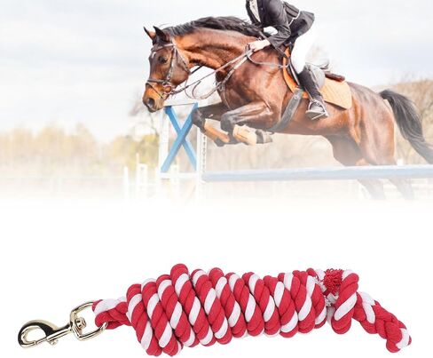 Pilipane Horse Cotton Braided Leading Rope Soft Durable Secure Hardware for Training Horses and Livestock Premium Cotton Material in Saudi Arabia