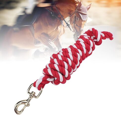 Pilipane Horse Cotton Braided Leading Rope Soft Durable Secure Hardware for Training Horses and Livestock Premium Cotton Material in Saudi Arabia