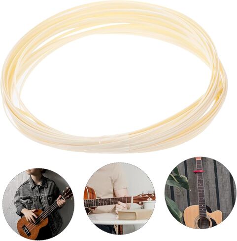 10pcs Abs Guitar Edge Protector Strips for Acoustic Guitar Body Binding Scratch-resistant Decorative Inlay Easy Installation Supplies in Saudi Arabia