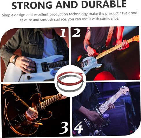 Generic 2pcs Guitar Binding Purfling Strips Decorative Edging Trim for Acoustic Classical Ukulele Bass Stylish Protective Guitar Accessory with Smooth Surface in Saudi Arabia