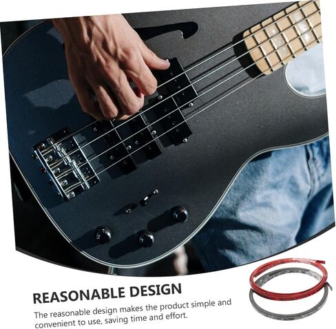 Generic 2pcs Guitar Binding Purfling Strips Decorative Edging Trim for Acoustic Classical Ukulele Bass Stylish Protective Guitar Accessory with Smooth Surface in Saudi Arabia