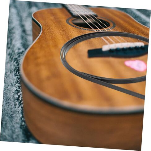 12pcs Abs Guitar Binding Purfling Strips Edge Trim for Acoustic Classical Ukulele Bass Protective Decorative Binding for Guitar Edges in Saudi Arabia