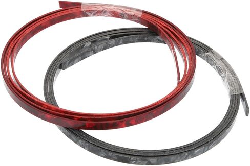 2pcs Guitar Binding Purfling Strip for Ukulele and Acoustic Guitar Edge Protection Decorative Trim Black and Red Shell Inlay Accessories in Saudi Arabia