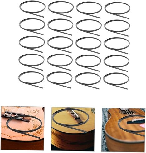20Pcs Abs Guitar Binding Purfling Strips for Acoustic and Classical Guitars Smooth Decorative Edging Trims Flexible and Accessories for Ukulele and Bass in Saudi Arabia