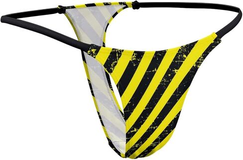 Caution Tape Women's G-String Thong Printed T-Back Underwear Sexy Panty in Saudi Arabia
