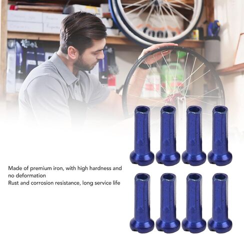 Tyenaza 80pcs Bicycle Spoke Hats, Iron 14mm Mountain Road Cycling Spoke Nipples for 14G Spoke Wire in Saudi Arabia