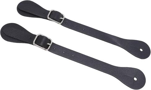 Leather Cowboy Spur Straps for Daily Use Long Western Cowboy Spur Holder Equestrian (White) in Saudi Arabia