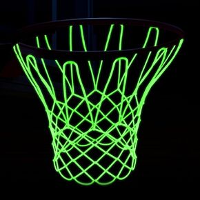 شبكة كرة السلة الليلية، شبكة كرة السلة الخارجية، شبكة كرات السلة المضيئة، 12 حلقة، شبكة نايلون رياضية محمولة لجميع الأحوال الجوية ومضادة للسوط in Kuwait