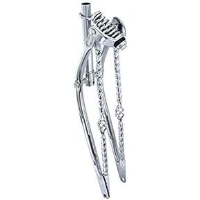 Lowrider Chrome 26" Bike Classic Spring Fork 1" with Twisted Cage Bars. for 26" Bikes, Bicycles. Bike Part for Cruiser, BMX, Trike, Bicycle Parts in Kuwait