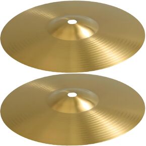 2 Pack 10 Brass Drum Cymbals, Bright Sound, Easy Mount, Ideal For Jazz & Rock in Saudi Arabia
