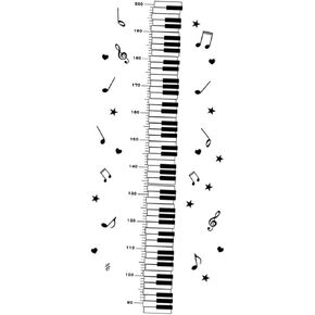 Vaguelly High Measurement Boys and Girls Wall Decal Removable Piano Style Decal Decorative Adornment in Kuwait
