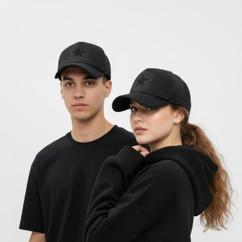 Baseball Cap Hip-Hop Hollow Hat Men's and Women's Five-Pointed Star Mesh Hat Sun Visor Hat in Saudi Arabia