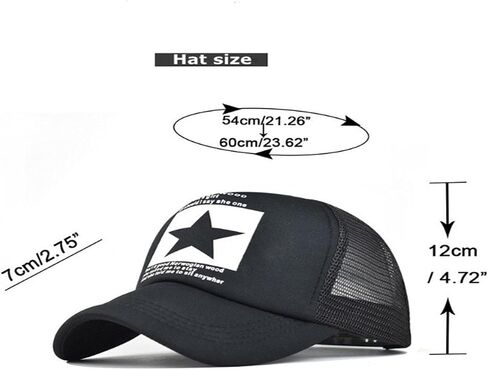 Baseball Cap Hip-Hop Hollow Hat Men's and Women's Five-Pointed Star Mesh Hat Sun Visor Hat in Saudi Arabia