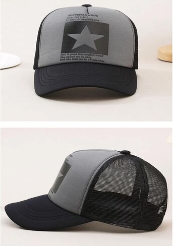 Baseball Cap Hip-Hop Hollow Hat Men's and Women's Five-Pointed Star Mesh Hat Sun Visor Hat in Saudi Arabia