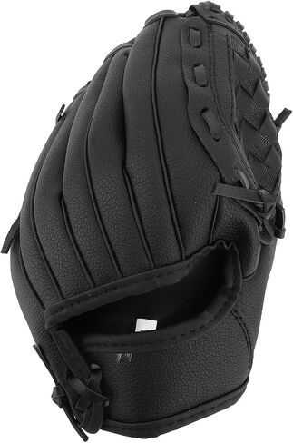 Dioche Ergonomic PU Leather Baseball Glove Sport Baseball Mitts 9.5 Inch Black Fielding Softball Mitts for Youth and Adults in Saudi Arabia