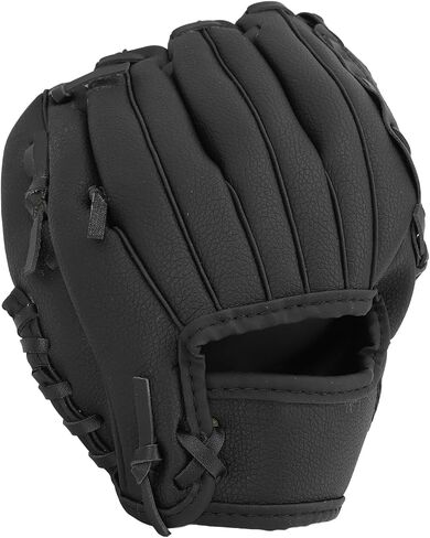 Dioche Ergonomic PU Leather Baseball Glove Sport Baseball Mitts 9.5 Inch Black Fielding Softball Mitts for Youth and Adults in Saudi Arabia