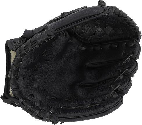 Dioche Ergonomic PU Leather Baseball Glove Sport Baseball Mitts 9.5 Inch Black Fielding Softball Mitts for Youth and Adults in Saudi Arabia