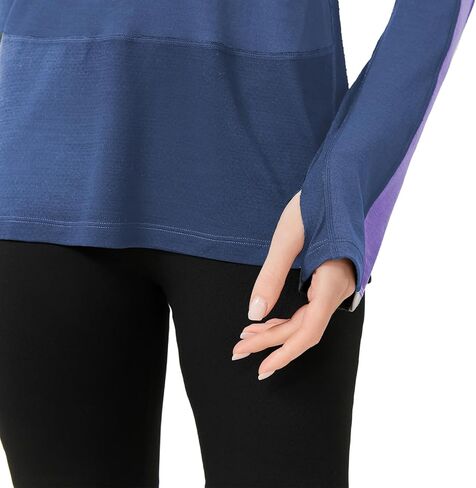 100% صوف ميرينو متطابق بأكمام طويلة للنساء للرياضات الخارجية وأكمام طويلة دافئة in Kuwait