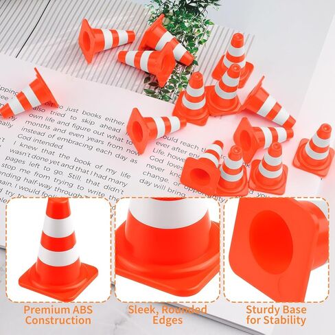 30 Pcs Mini Traffic Cones 0.94"x0.43" Small Orange Plastic Cones Mini Construction Cones for Kids Educational Toys Sports Training Micro Landscape in Kuwait
