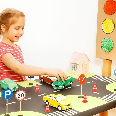 30 Pcs Mini Traffic Cones 0.94"x0.43" Small Orange Plastic Cones Mini Construction Cones for Kids Educational Toys Sports Training Micro Landscape in Kuwait