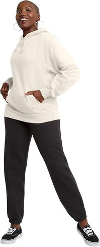 بلوفر بغطاء للرأس للسيدات من Hanes Originals، سويت شيرت بقلنسوة من الصوف متوسط ​​الوزن للنساء، متوفر بمقاس إضافي in Saudi Arabia