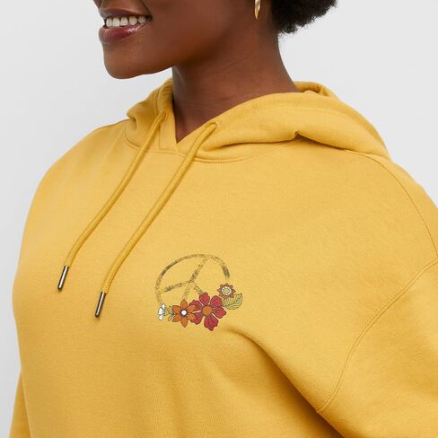 بلوفر بغطاء للرأس للسيدات من Hanes Originals، سويت شيرت بقلنسوة من الصوف متوسط ​​الوزن للنساء، متوفر بمقاس إضافي in Kuwait