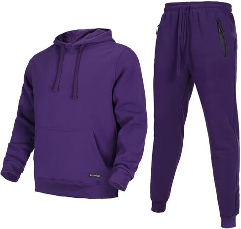 Men's Tracksuit 2 Piece Sweatsuit Set Long Sleeve Pullover Athletic Suit Casual Sport Jogging Suits With Pockets in Saudi Arabia