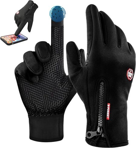 Winter Gloves, Thermal Touch Screen Windproof Gloves, All-Day Warmth, Windproof Waterproof for Running Cycling Driving Hiking for Men Women (L) in Kuwait