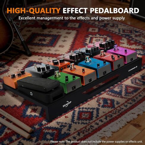 Guitar Pedalboard, Aluminum Alloy, 6.83 lb Lightweight Pedalboard, 28" x 13.78" with Carrying Case, Standard 18" - Aluminum Alloy in Saudi Arabia
