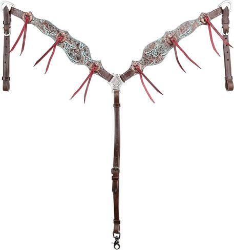 Showman Weathered Steer Browband Headstall & Breast Collar Set in Saudi Arabia