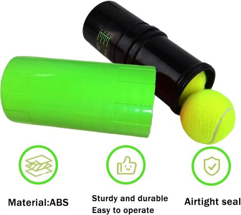 Tennis Ball Pressurizer, 3-Ball Capacity, 14 PSI, with Extra Sealing Ring,Extends Tennis Ball Life,Revives Old Balls, Ideal Gift for Tennis Lovers,Green in Saudi Arabia
